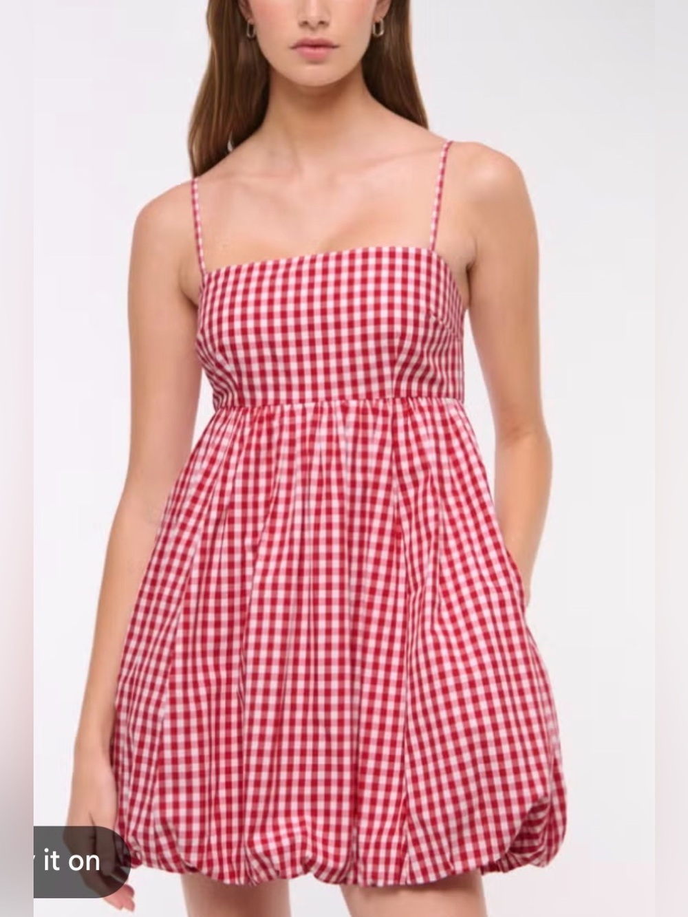 Abercrombie & Fitch Plaid Bubble Hem Mini Dress